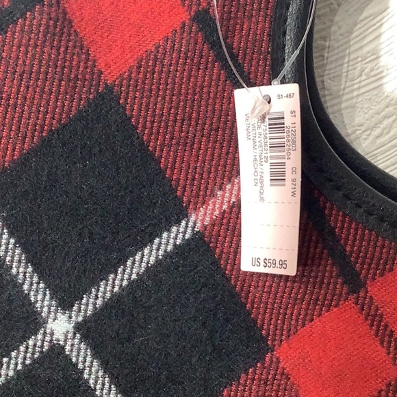 Victoria's Secret NEW - plaid tweedy thick fabric roomy shoulder bag - Picture 3 of 5